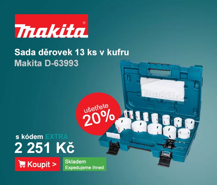 Sada děrovek BiM 13 ks v plastovém kufru Makita D-63993