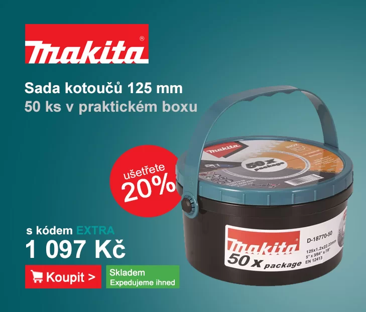 Kotouč řezný nerez 125x1,2x22,23mm, 50ks Makita D-18770-50