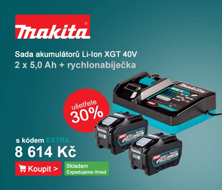 Sada akumulátorů Li-Ion XGT 40V 2x5,0Ah Makita 1911V6-0