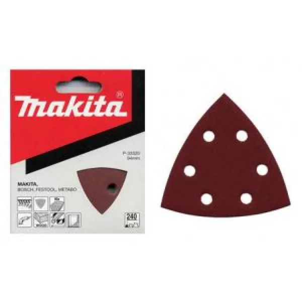 Papír brusný suchý zip 94x94x94mm 6 děr K180, 10ks Makita P-33314