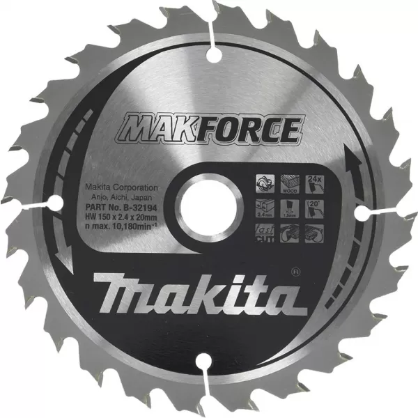 Kotouč pilový dřevo MAKFORCE 150x2.4x20mm 24Z Makita B-32194