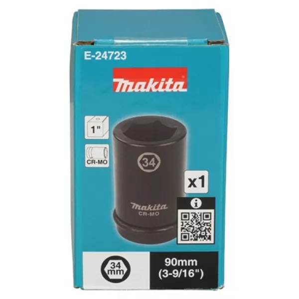 Klíč nástrčný hluboký 1", čtyřhran, 34x90 mm Makita E-24723