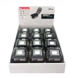 Sada torzních bitů 1/4" IMPACT BLACK 31 ks v plastové krabičce tvaru baterie, 12 bal Makita E-03090