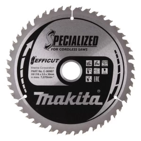 Kotouč pilový dřevo Efficut 216x2x30mm 45Z Makita E-06987