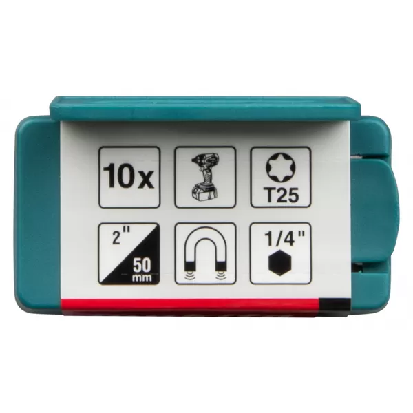 Torzní bit řady Impact Premier (E-form) T25-50mm, 10 ks Makita E-26048