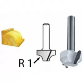 Zaoblovací fréza stopka 6 mm,25,4x13,5x45 mm R6,35mm Makita D-48284