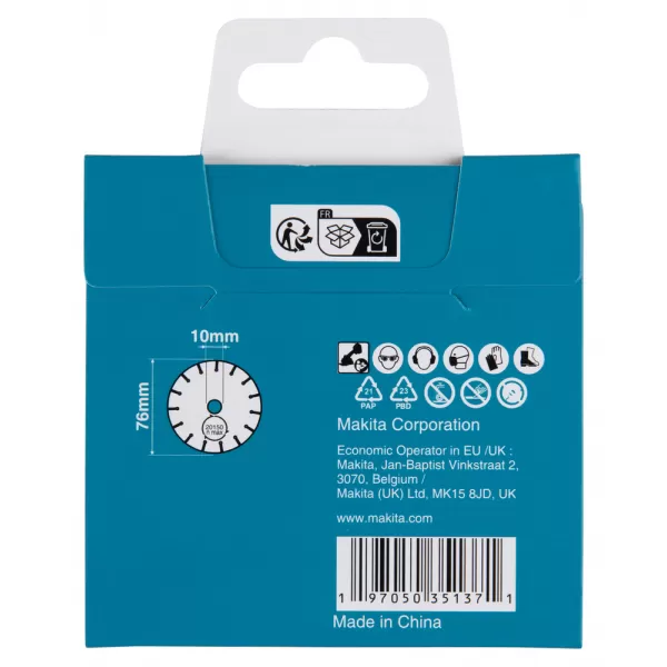 Kotouč řezný univerzál 76x1.7x10mm pro DMC300 Makita D-78374