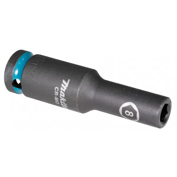 Klíč nástrčný prodloužený 1/2", čtyřhran, IMPACT BLACK, 8mm Makita E-16405