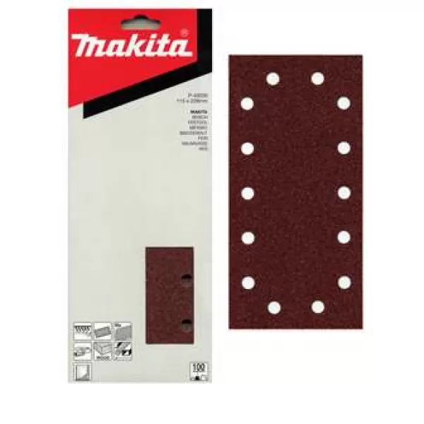 Papír brusný suchý zip 115x229mm 14 děr K240, 10ks Makita P-43094