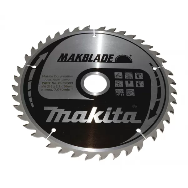 Kotouč pilový dřevo MAKBLADE 216x2.1x30mm 40Z Makita B-32683