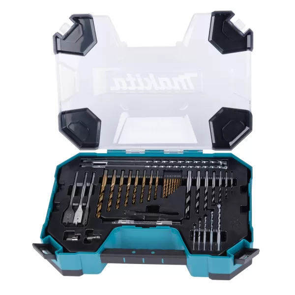 Sada vrtáků a příslušenství 200 ks v plastovém kufru Makita E-22610