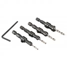 Sada vrtáků šestihran 1/4" se záhlubníkem 4 ks v plastové krabičce Makita D-73455