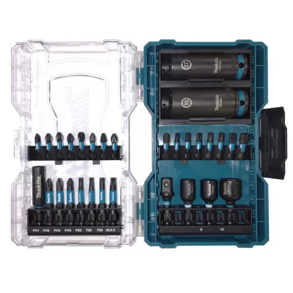 Sada torzních bitů 1/4" IMPACT BLACK 30 ks v plastové krabičce Makita E-22903