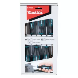 Sada šroubováků 6 ks (4 ks SL+2 ks PH+2 ks PZ) Makita E-10528