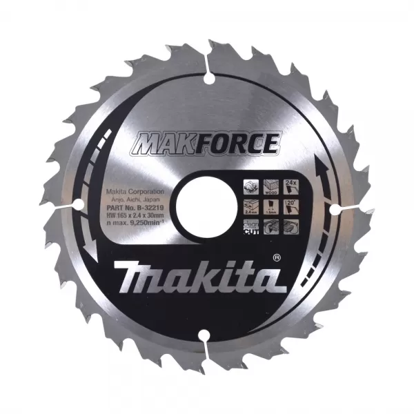 Kotouč pilový dřevo MAKFORCE 165x2.4x30mm 24Z Makita B-32219