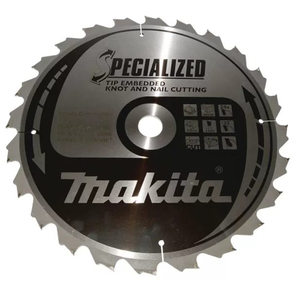 Kotouč pilový dřevo SPECIALIZED se zapuštěnými zuby 355x3x30mm 24Z Makita B-33087