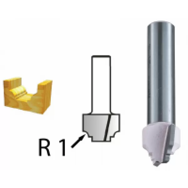 Profilová fréza stopka 8 mm,12,7x9,5x41,5 mm Makita D-48240