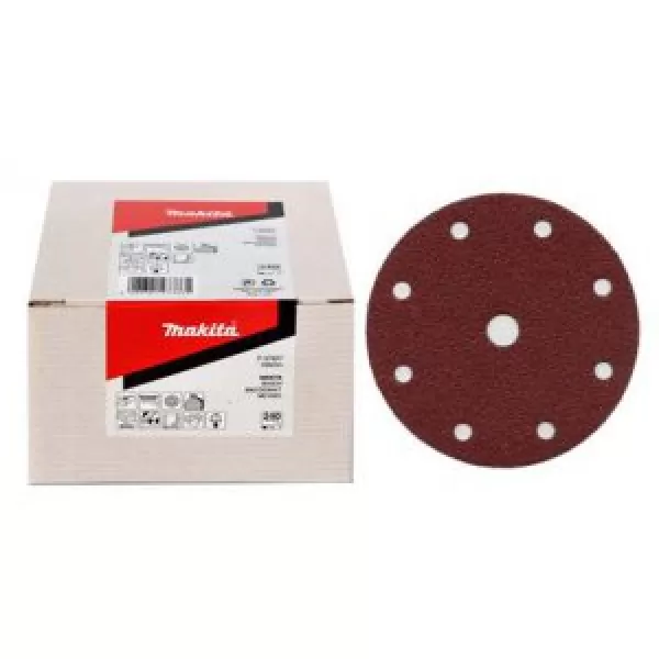 Papír brusný suchý zip 150mm 6 děr K120, 50ks Makita P-37605