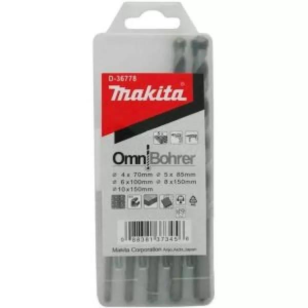 Sada vrtáků s válcovou stopkou univerzálních OmniBohrer 5 ks v plastové krabičce Makita D-36712