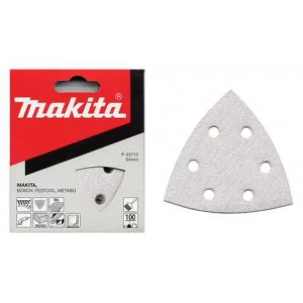Papír brusný suchý zip 94x94x94mm 6 děr K40, 10ks Makita P-42684