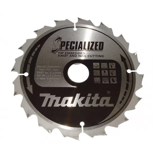 Kotouč pilový dřevo SPECIALIZED se zapuštěnými zuby 190x2x30mm 16Z Makita B-33059