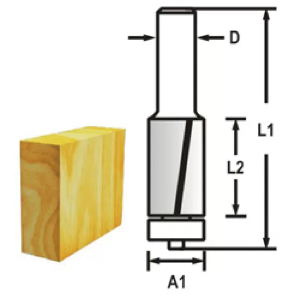 Drážkovací fréza 2 břit stopka 8 mm, 9,5x26x67 mm Makita D-47721
