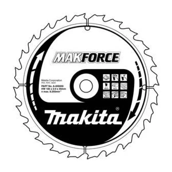 Kotouč pilový dřevo MAKFORCE 210x2.4x30mm 24Z Makita B-08377