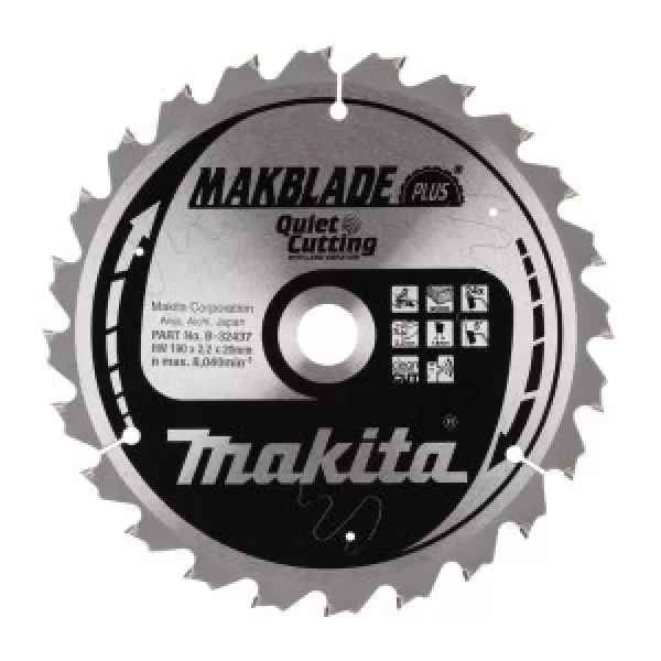 Kotouč pilový dřevo MAKBLADEplus 190x2.2x20mm 20Z Makita B-32437