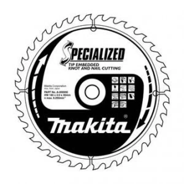 Kotouč pilový dřevo SPECIALIZED se zapuštěnými zuby 270x2.6x30mm 60Z Makita B-09531