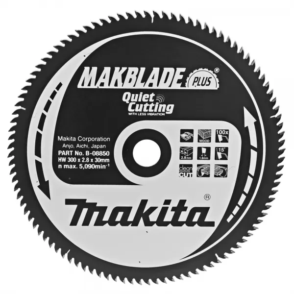 Kotouč pilový dřevo MAKBLADEplus 300x2.8x30mm 100Z Makita B-08850