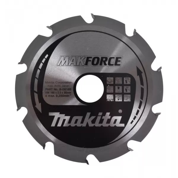 Kotouč pilový dřevo MAKFORCE 165x2x30mm 10Z Makita B-08165
