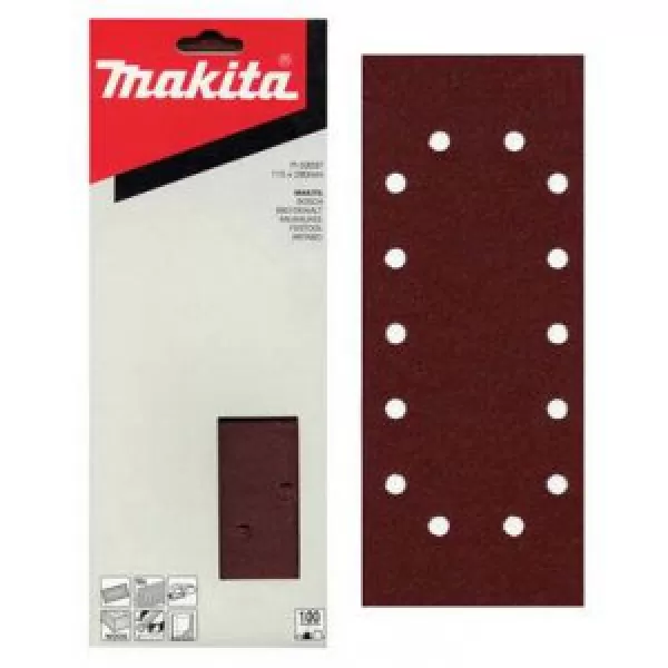 Papír brusný 115x280mm 14 děr K150, 10ks Makita P-33059