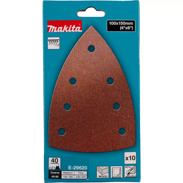 Papír brusný 100x150mm A40 10ks Makita E-29620