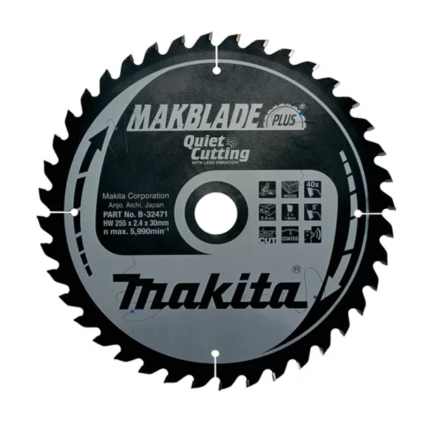 Kotouč pilový dřevo MAKBLADEplus 255x2.4x30mm 40Z Makita B-32471