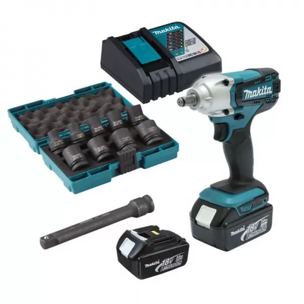 Aku rázový utahovák 2x3,0Ah 18V Makita DTW190JX3