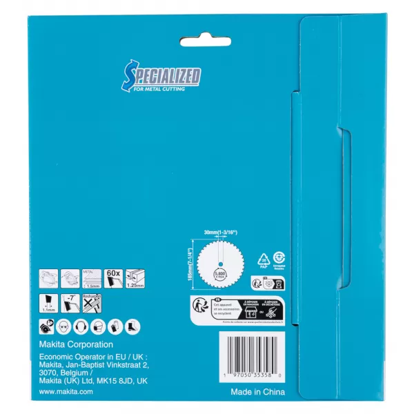 Kotouč pilový ocel TCT 185x1.25x30mm 60Z Makita E-23357