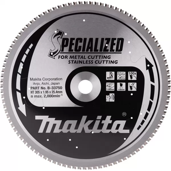 Kotouč pilový nerez SPECIALIZED 305x2x25,4mm 100Z Makita B-33750