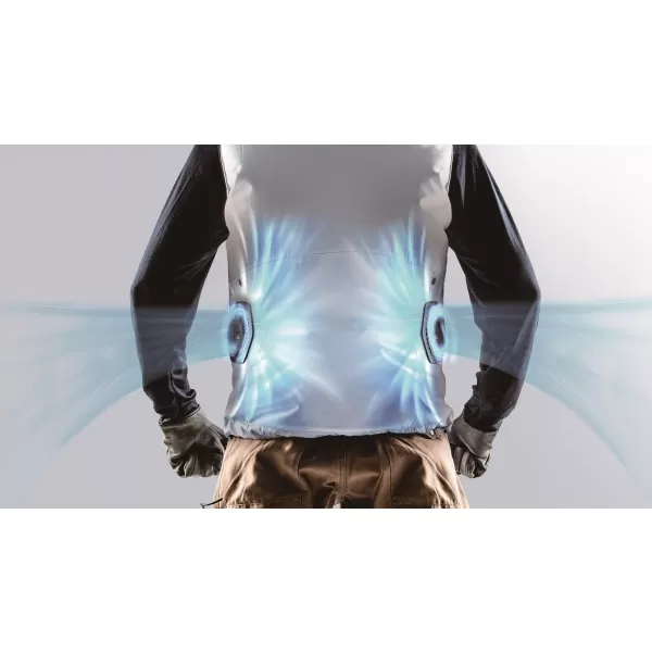 Aku bunda s ventilátory Li-ion CXT 10,8/12V,LXT14,4/18V bez aku vel. XL Makita DFJ213AXL