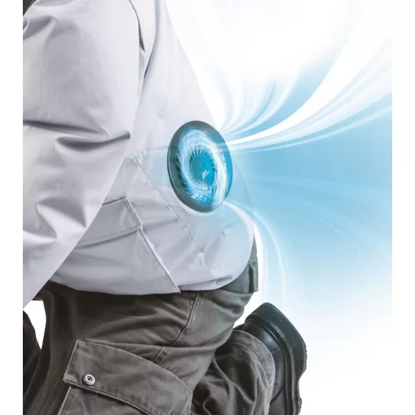 Aku bunda s ventilátory Li-ion CXT 10,8/12V,LXT14,4/18V bez aku vel. XL Makita DFJ216AXL